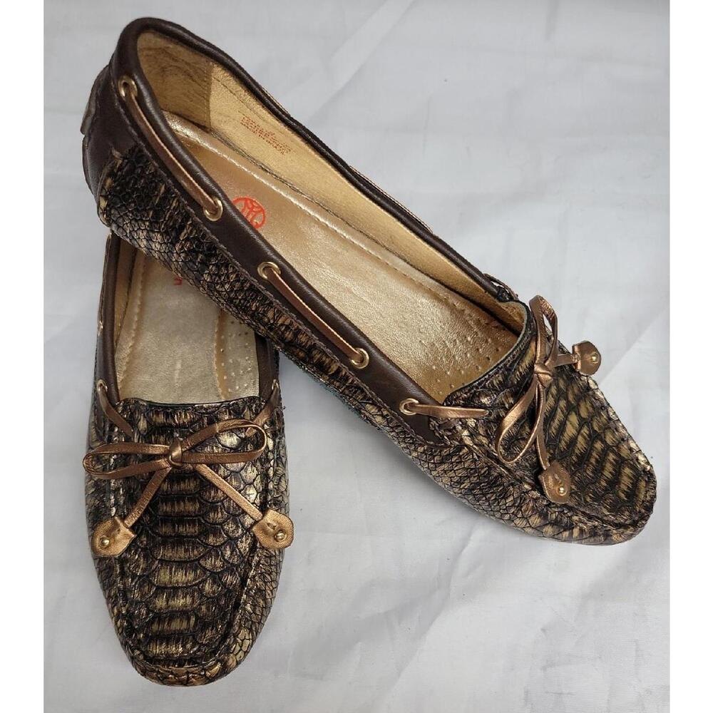 marc joseph CYPRESS HILL ANACONDA PEWTER Leather Driver Moccasin Shoe Size 9 NEW